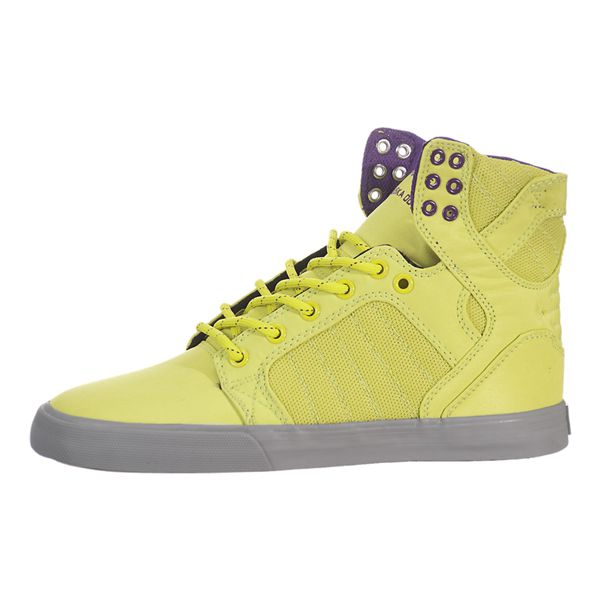 Supra Womens SkyTop High Top Shoes - Yellow | Canada H2084-4E73